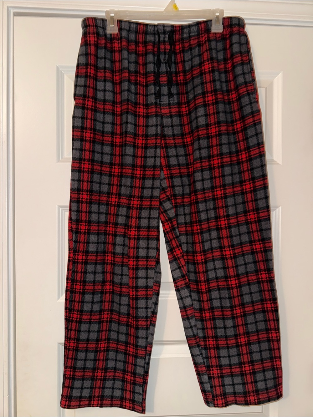 Saddlebred Red and Gray Plaid Fleece Sleep Pants